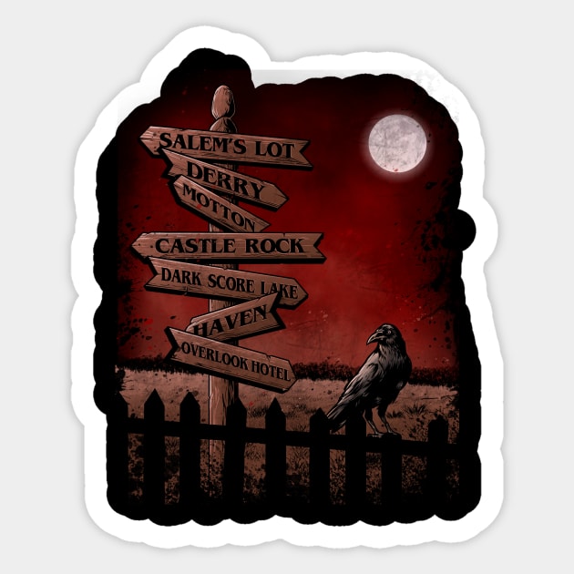 Horror Crossroads Sticker by saqman